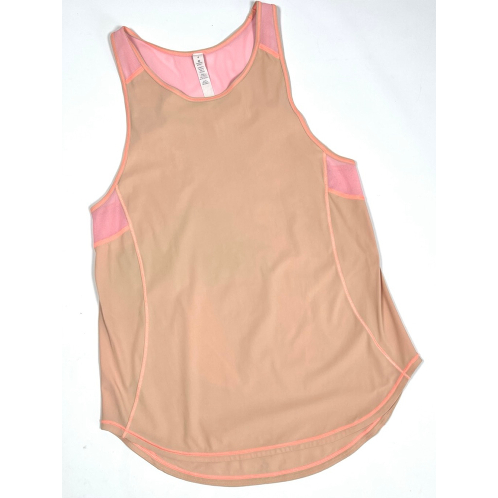 Lululemon Womans Tank Top Mesh Size 4 Beige Pink - Picture 1 of 7